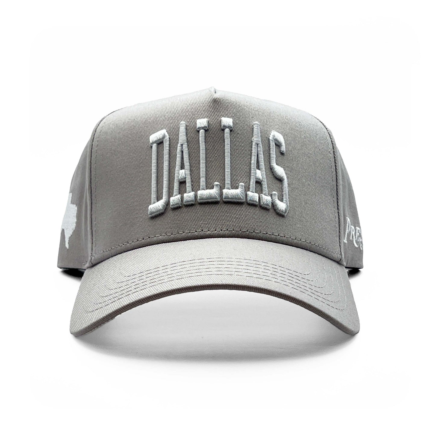Dallas Gray Limited 5-Panel Cotton Snapback Hat – Front Flat View