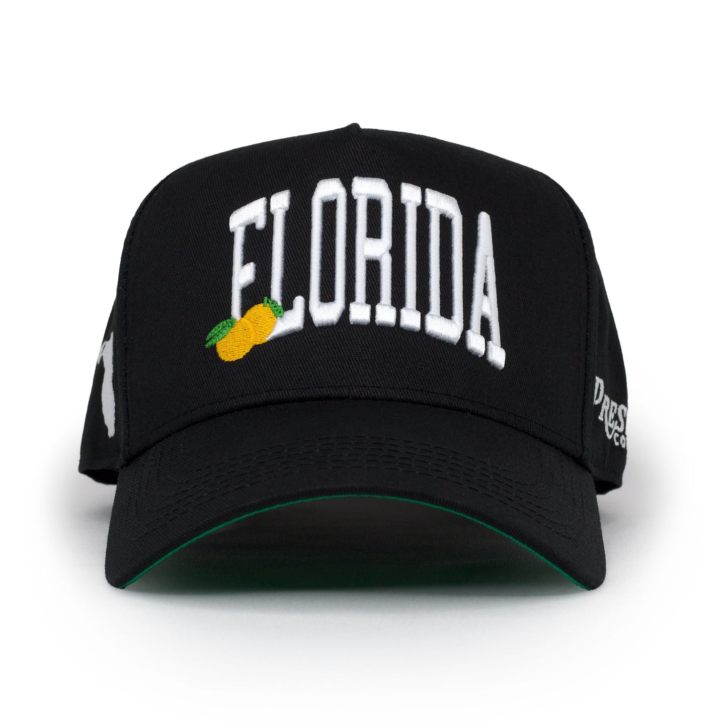 Florida Black YIFNO Limited 5-Panel Cotton Snapback Hat – Front View with Florida Embroidery