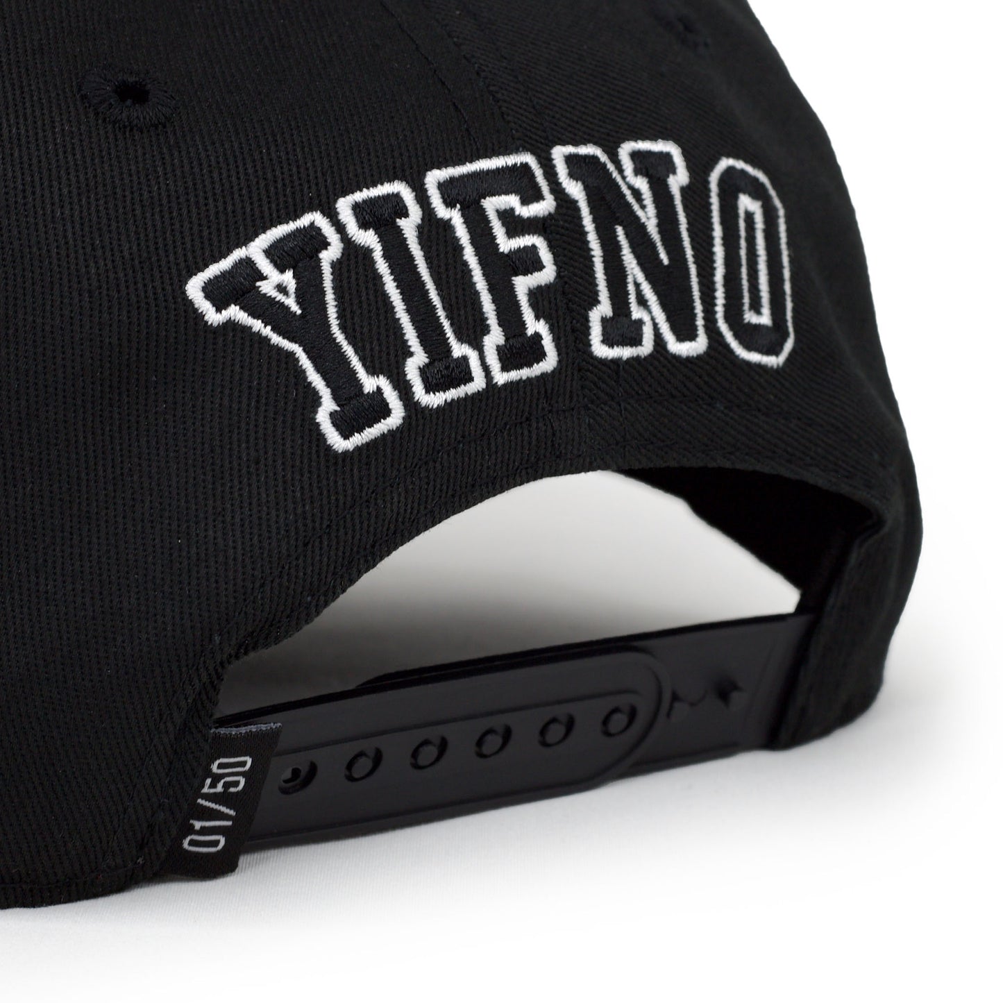 Florida Black YIFNO Limited 5-Panel Cotton Snapback Hat – Back View Showing YO FNO Collaboration Embroidery