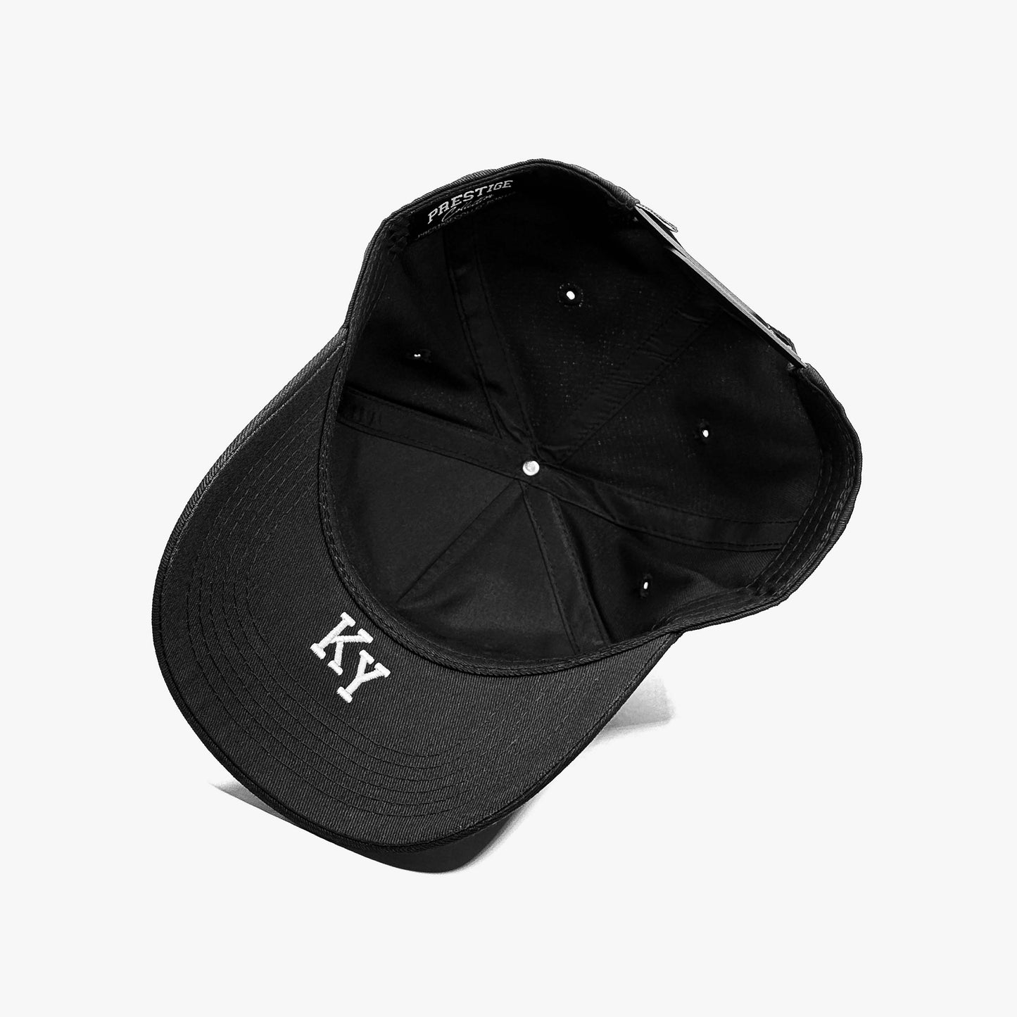 Kentucky Black 5-Panel Snapback Hat – Under Brim with KY Abbreviation Embroidery