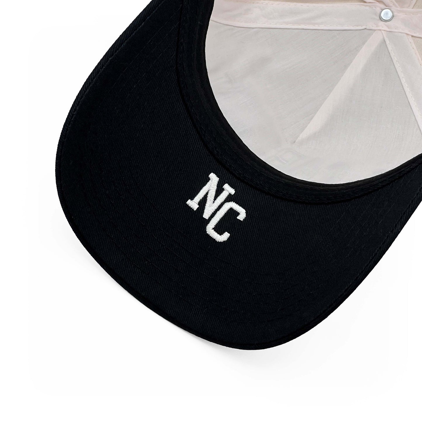 North Carolina Off White 5-Panel Polyester Snapback Hat – Under Brim NC Embroidery