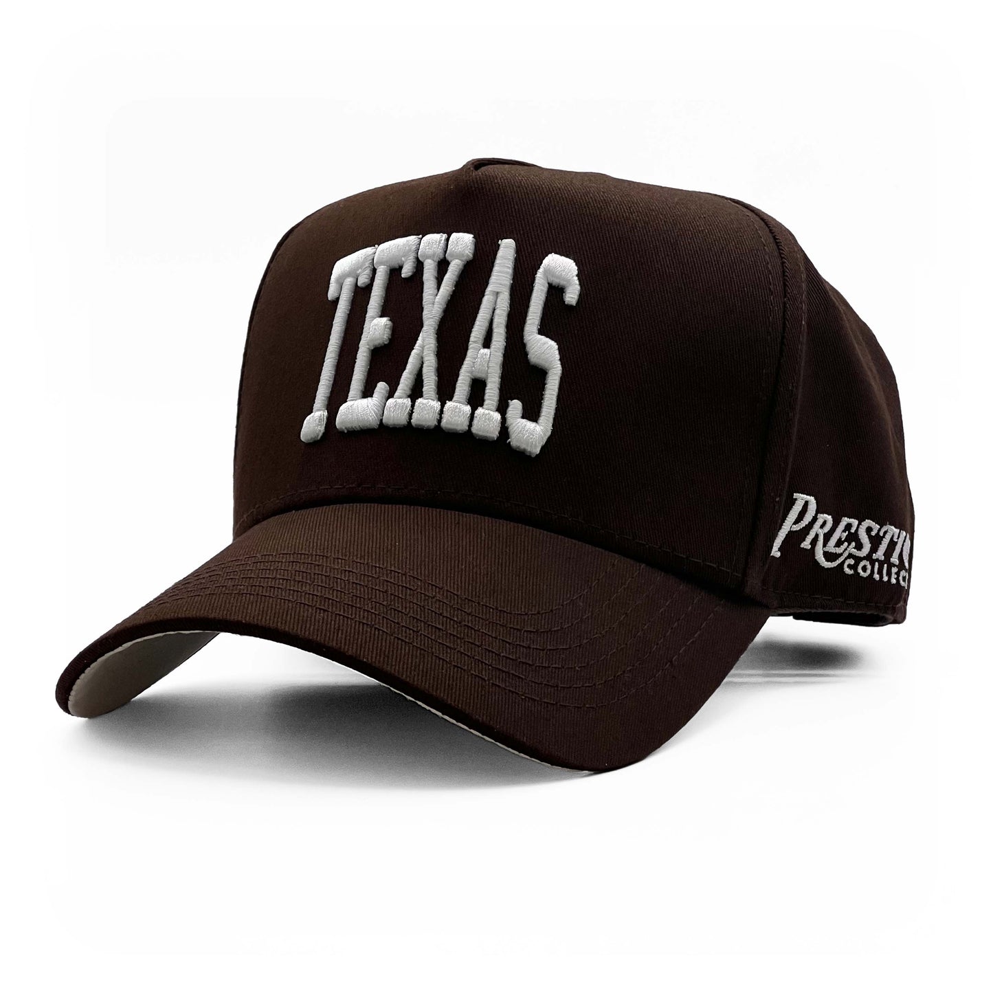Texas Brown Limited 5-Panel Cotton Snapback Hat – Left Angle View