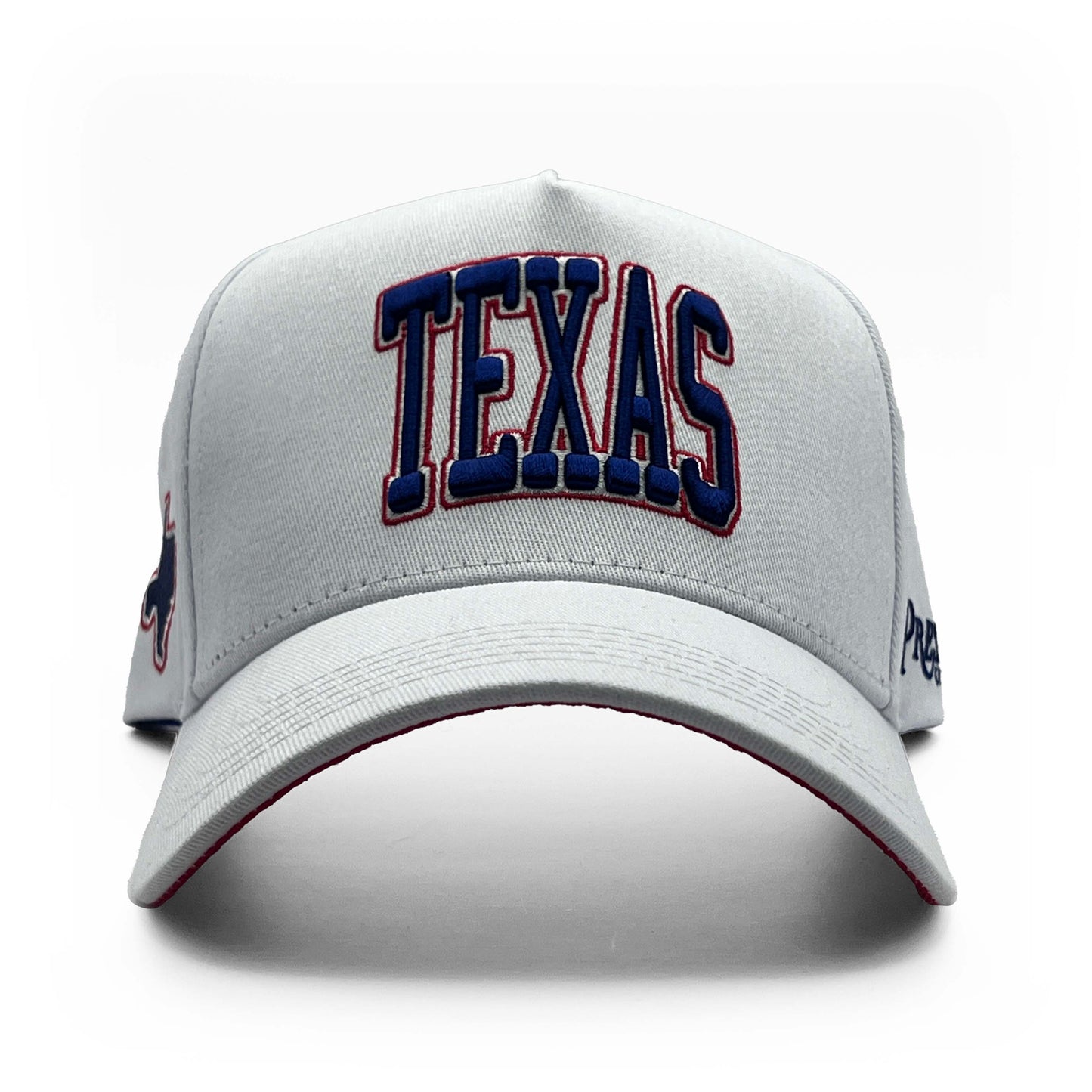 Texas White Limited 5-Panel Cotton Snapback Hat – Front View