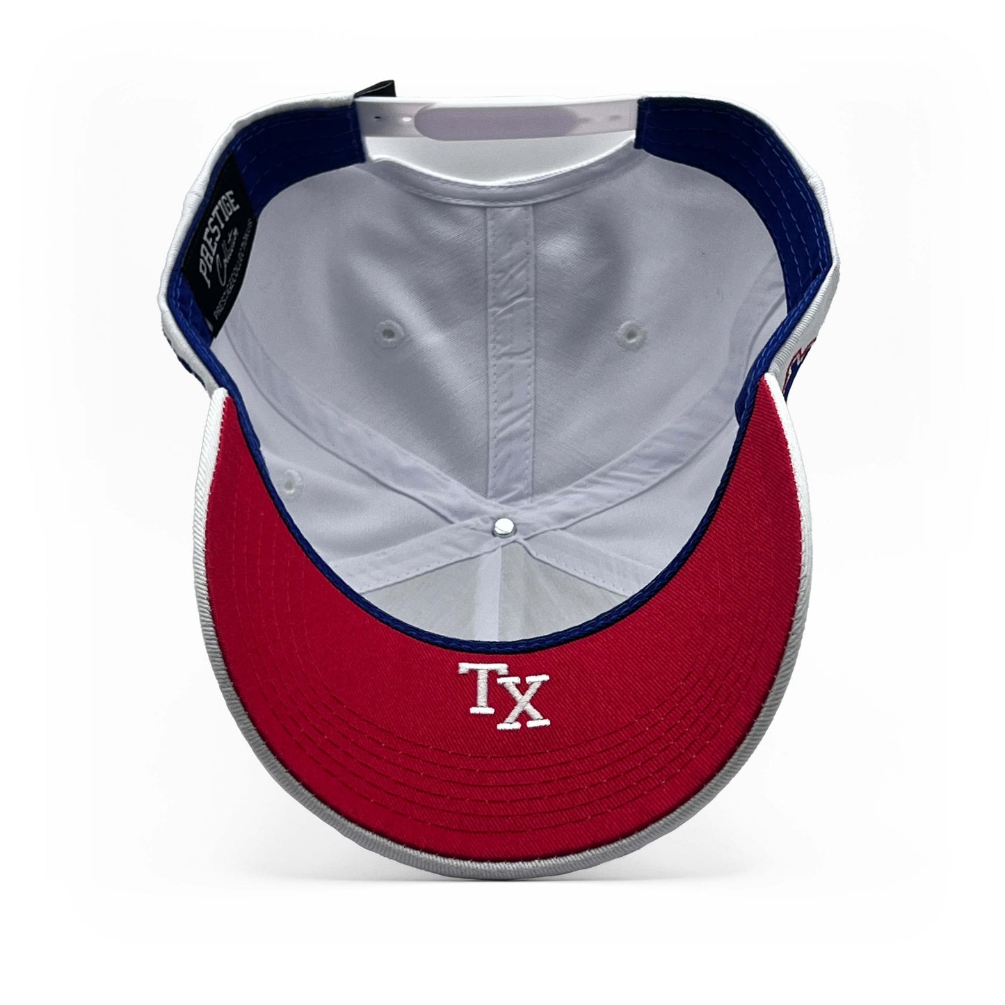 Texas White Limited 5-Panel Cotton Snapback Hat – Under Brim with TX Embroidery