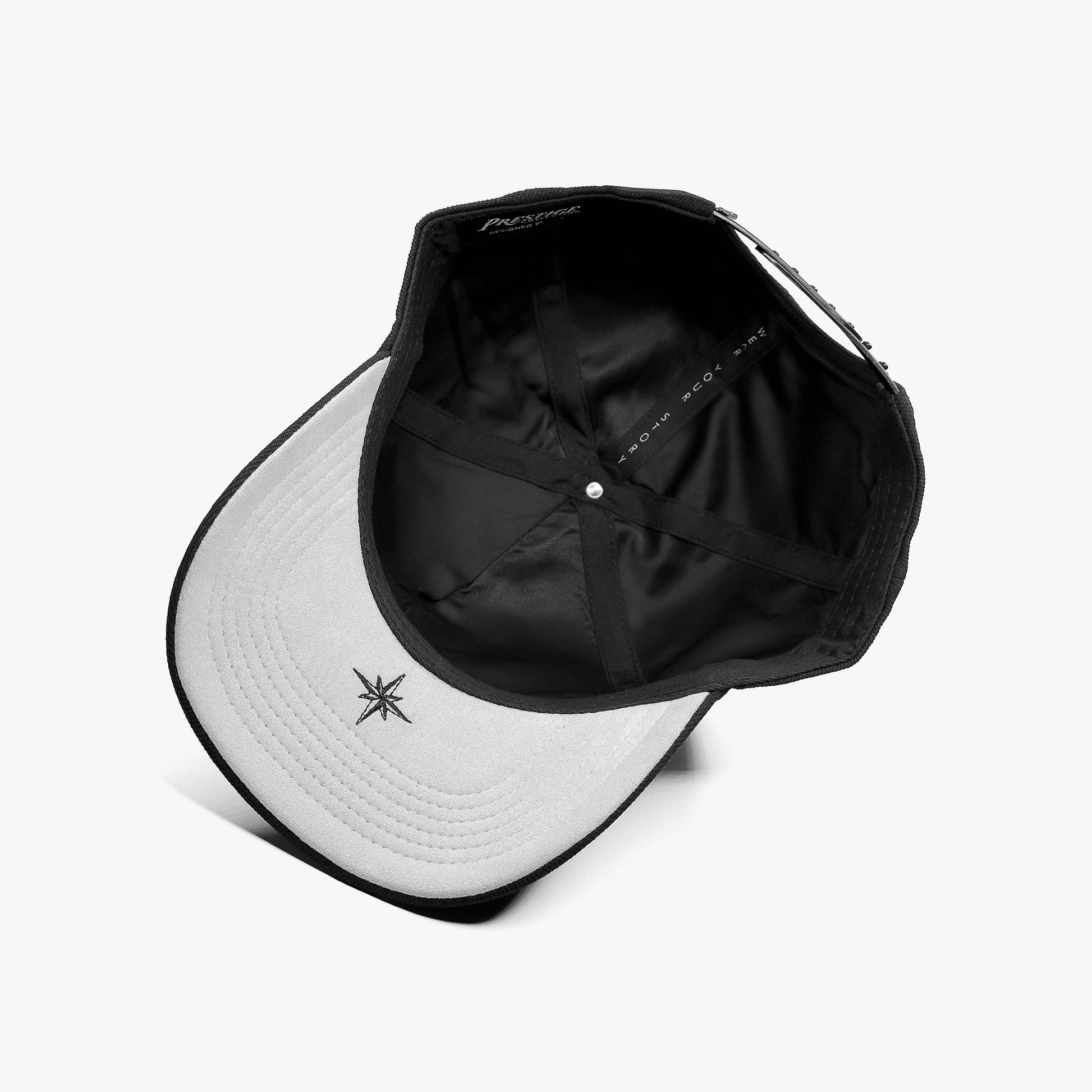 "A" Thorns Black 5-Panel Snapback Hat – Under Brim with Compass Embroidery