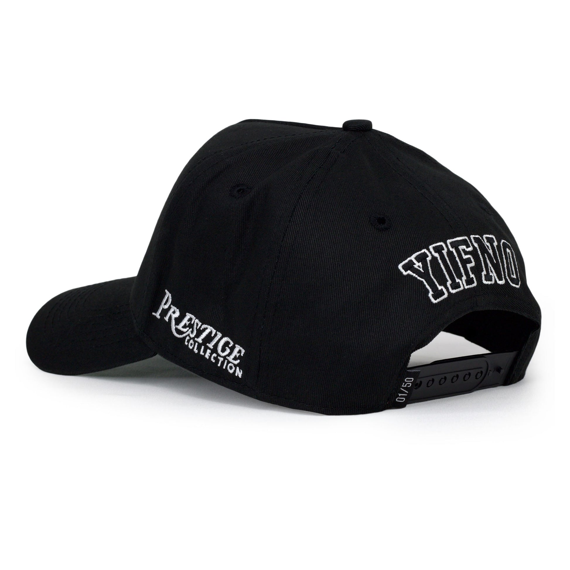 Florida Black YIFNO Limited 5-Panel Cotton Snapback Hat – Back View Showing YO FNO Collaboration Embroidery