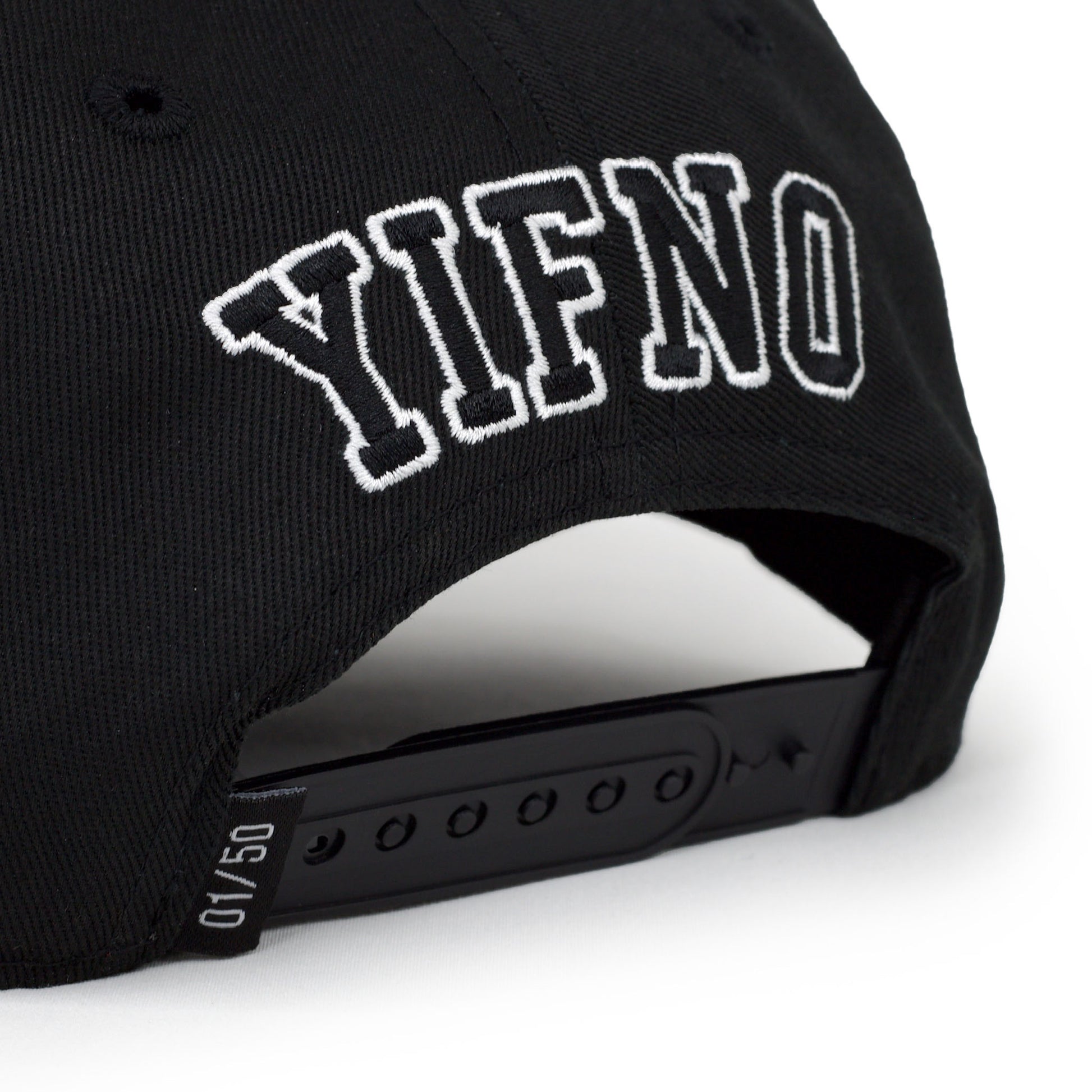 Florida Black YIFNO Limited 5-Panel Cotton Snapback Hat – Back View Showing YO FNO Collaboration Embroidery