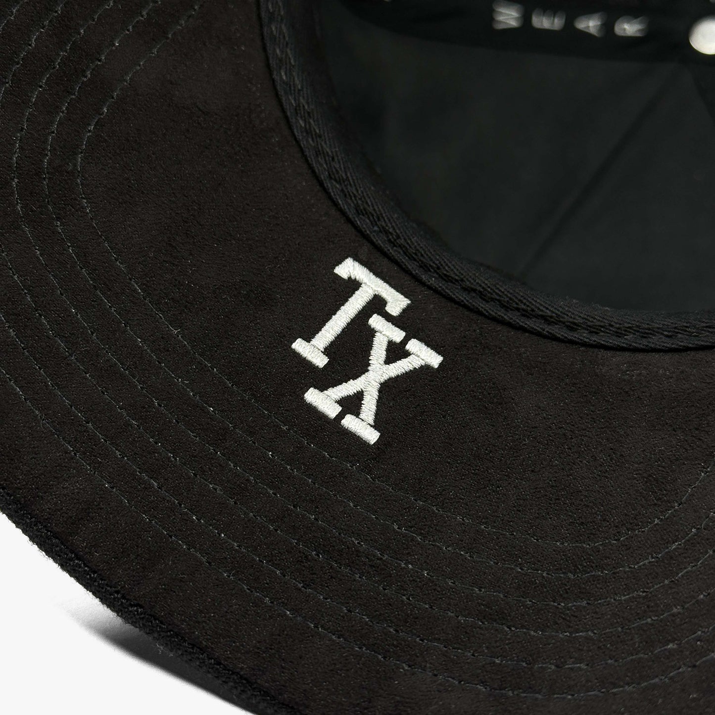 Lone Star Cowboy Black 5-Panel Snapback Hat – Prestige Collection Under Brim Embroidery TX Detail