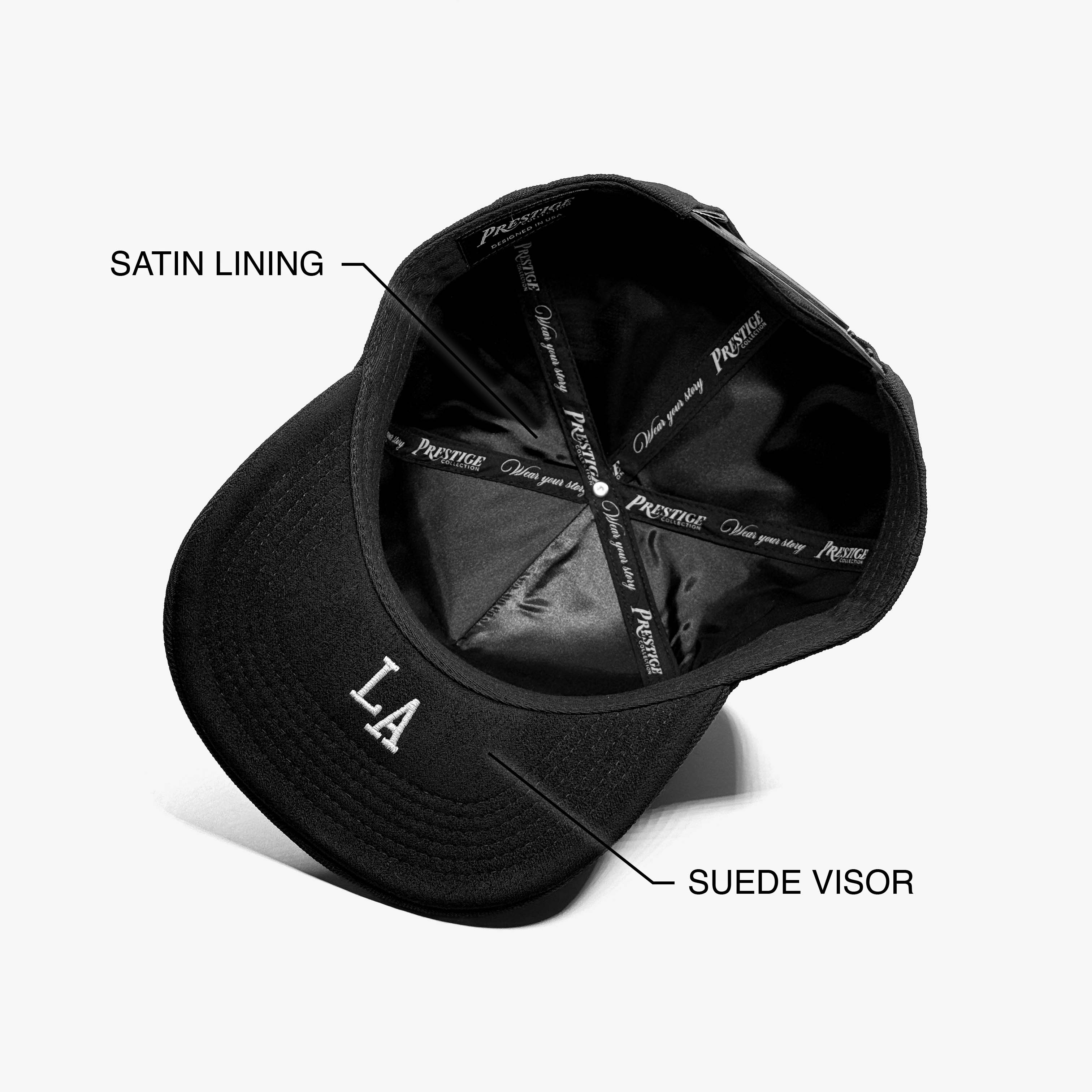 Louisiana Black 5-Panel Snapback Hat | Prestige Collection