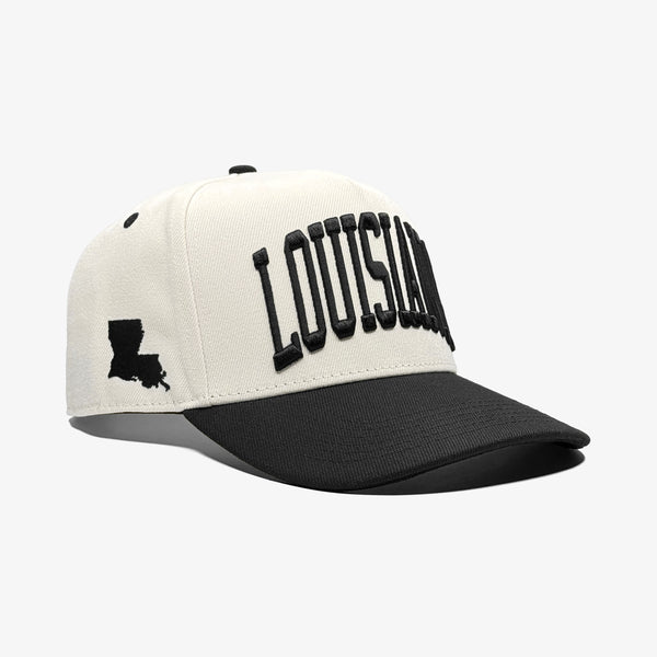 Louisiana Off White 5-Panel Snapback Hat | Prestige Collection
