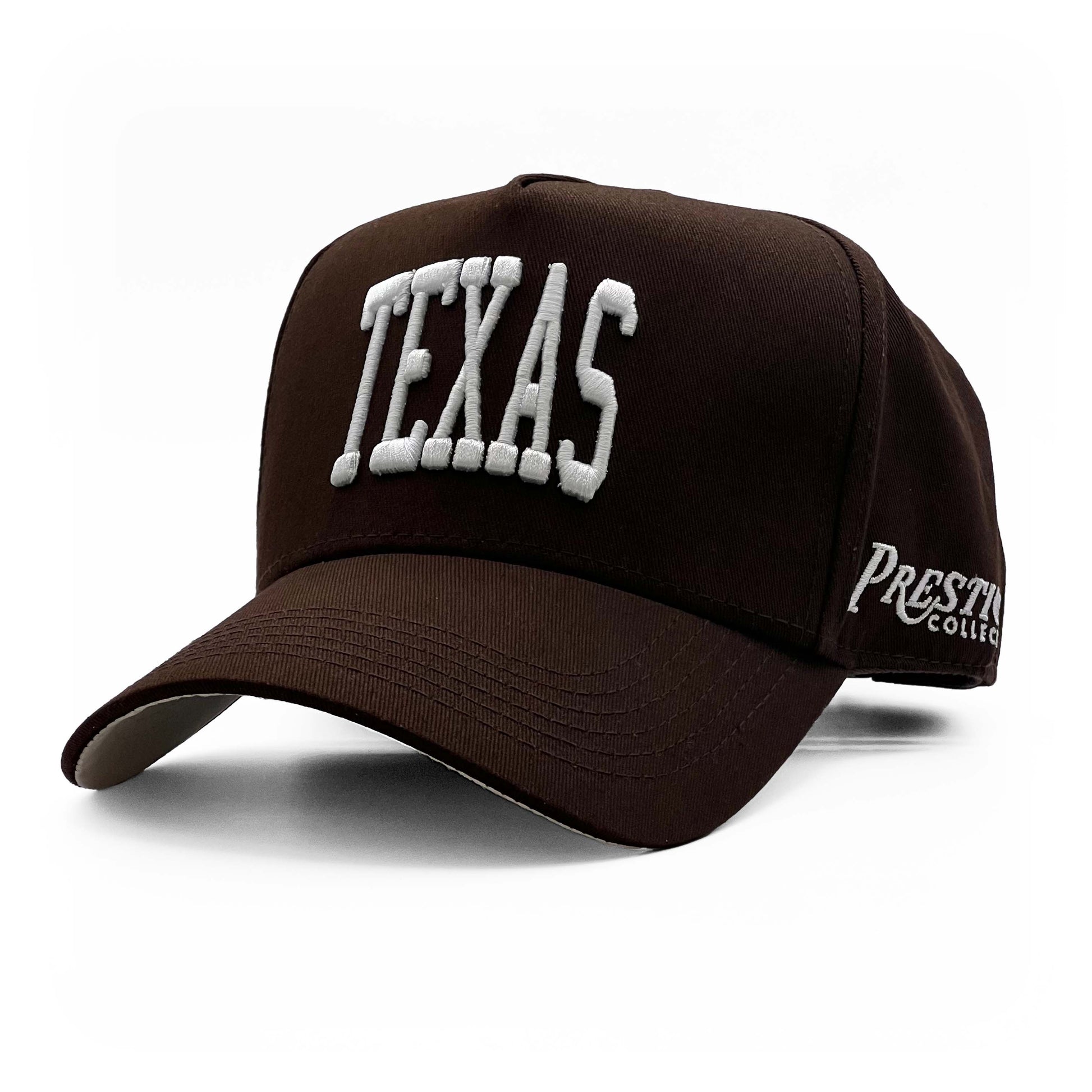 Texas Brown Limited 5-Panel Cotton Snapback Hat – Left Angle View